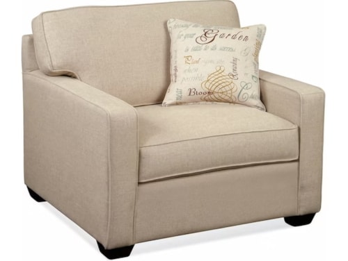 Transitional Large Chair with Track Armrests