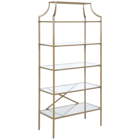 Serena 70-inch Glass Bookshelf