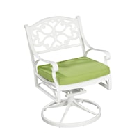 Traditional Outdoor Swivel Rocking Chair with Cushion