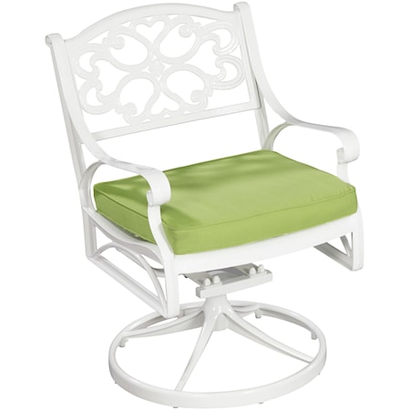 Outdoor Swivel Rocking Chair with Cushion