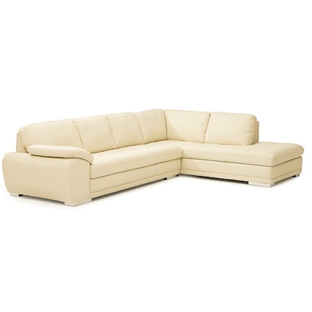 Miami Contemporary 2-Piece Sectional Sofa with Chaise