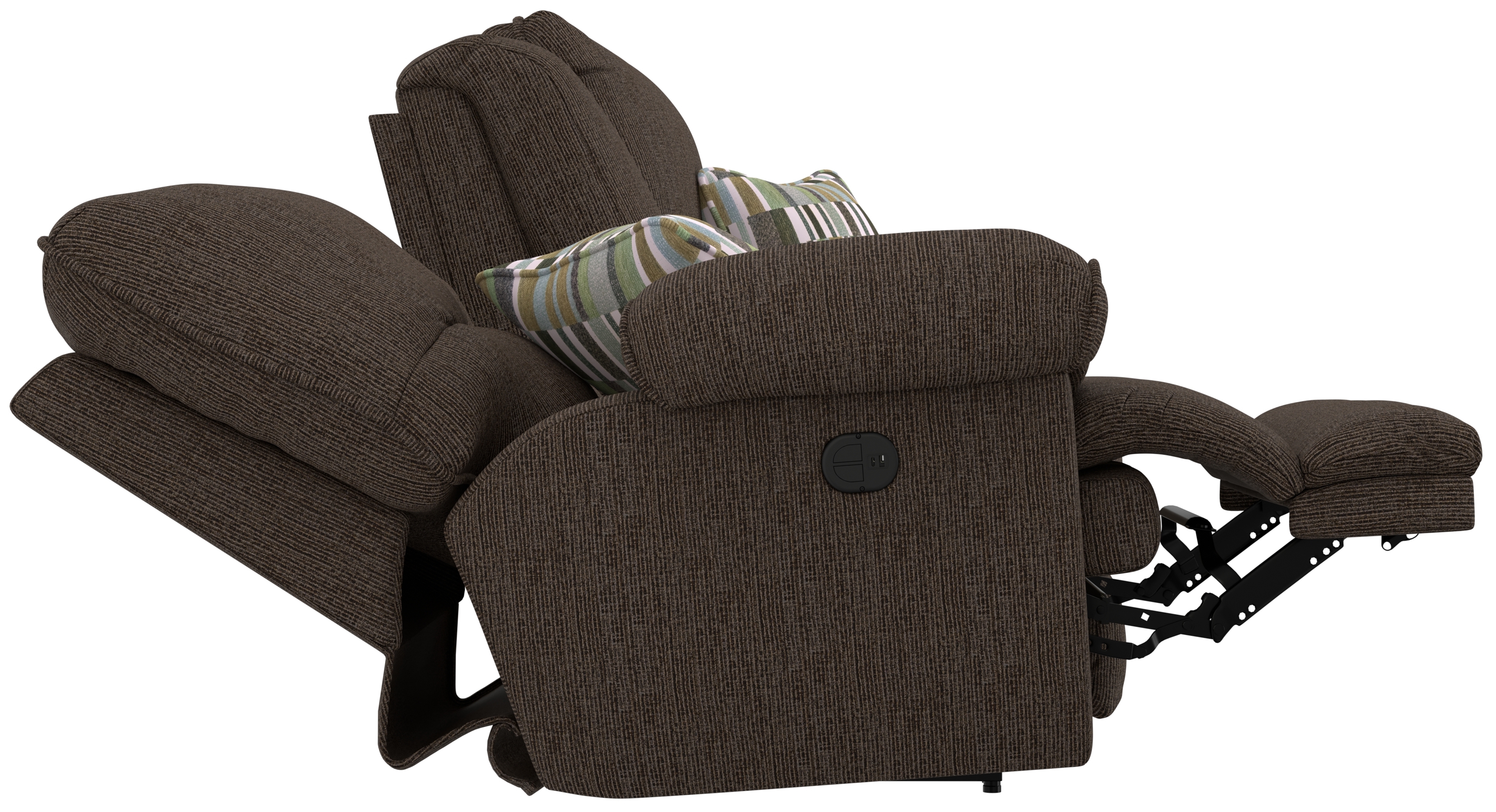 Catnapper Lenny Lay Flat Power Reclining Console Loveseat
