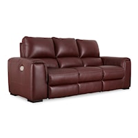 Contemporary Leather Match Power Reclining Sofa