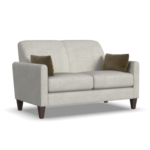Mid-Century Modern Loveseat with Lumbar Pillows