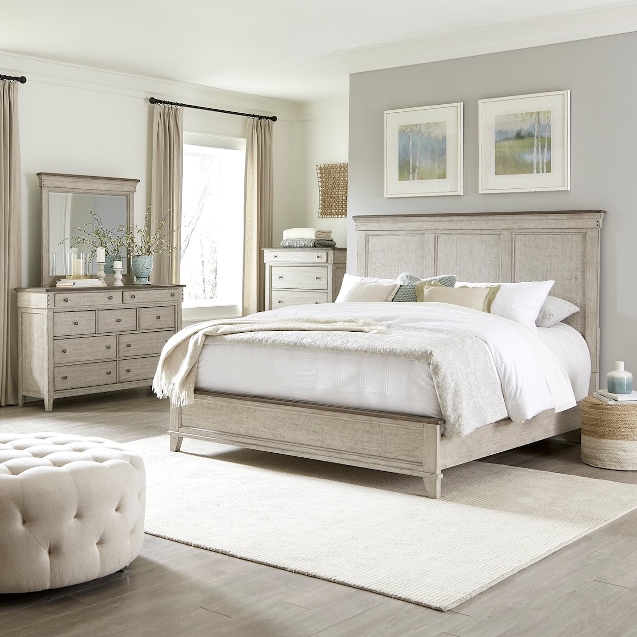 Libby Ivy Hollow 4-Piece King Panel Bedroom Set