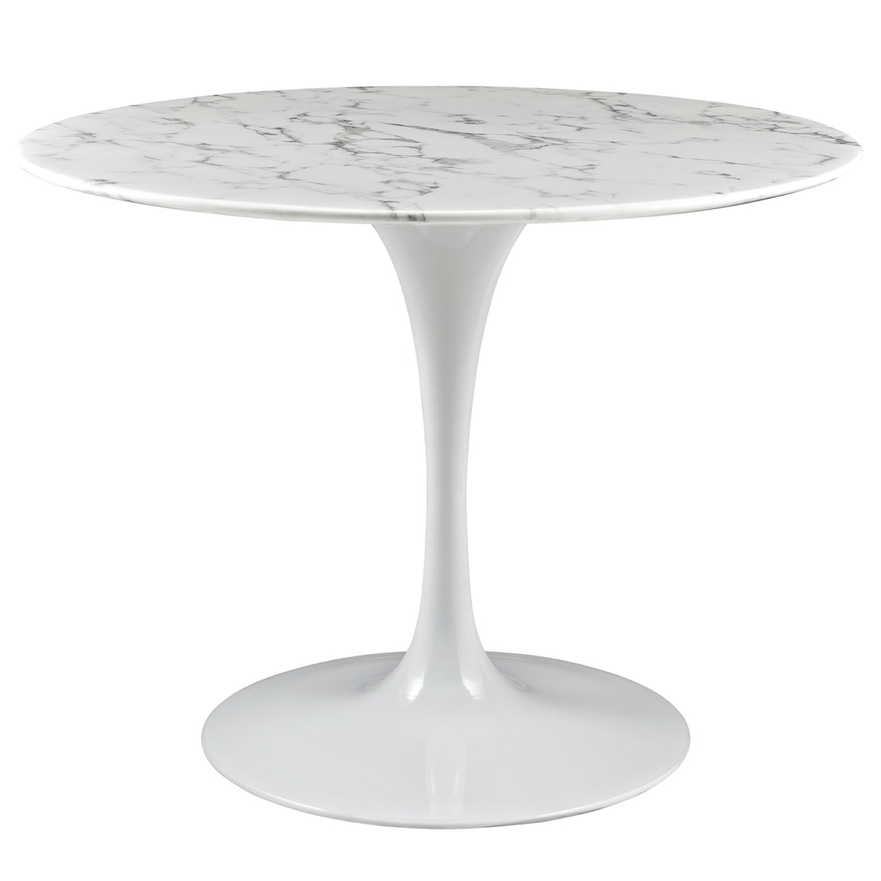 Modway Lippa White Round Dining Table