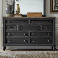 Transitional 9-Drawer Dresser with Dovetail Construction