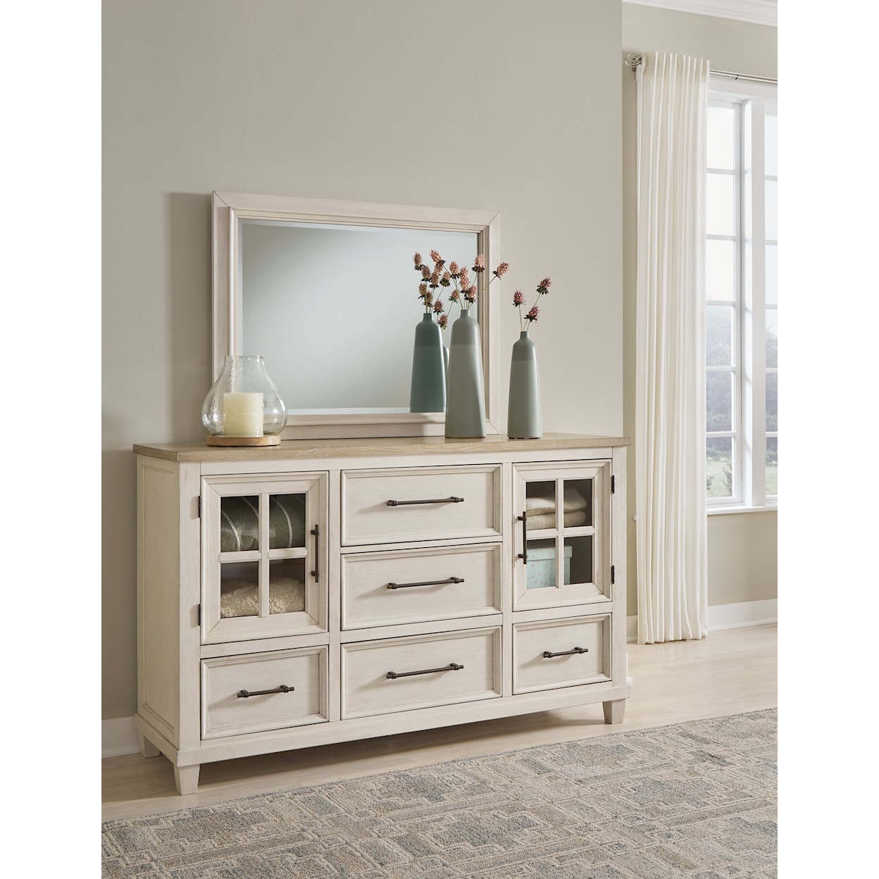 Benchcraft Shaybrock Dresser And Mirror