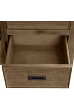 Cottage Creek Furniture Saddlebunch Rustic 5-Drawer Chest with Sliding Door