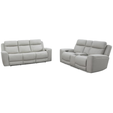 Power Reclining Sofa and Loveseat Set