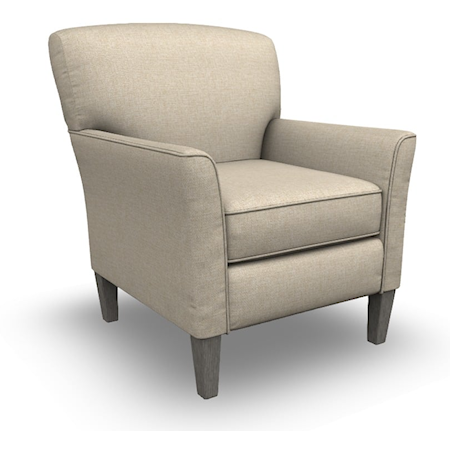 Contemporary Club Chair with Reversible Seat Cushion