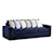 Fusion Furniture 7000 MARQUIS Contemporary Sofa in Blue Velvet