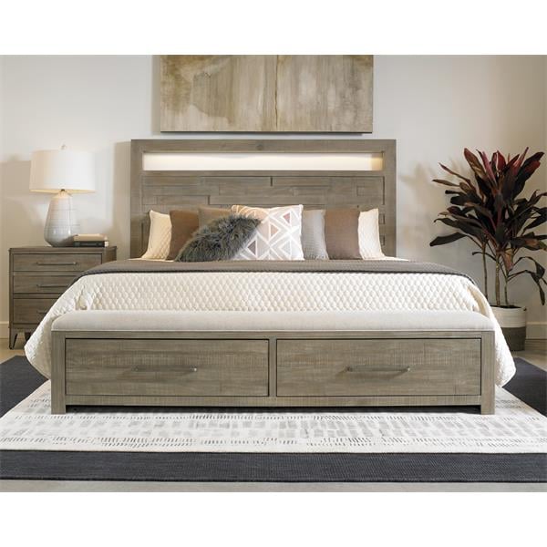 Queen Panel Storage Bed