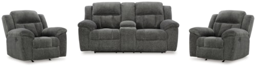 Reclining Loveseat With Console And 2 Recliners