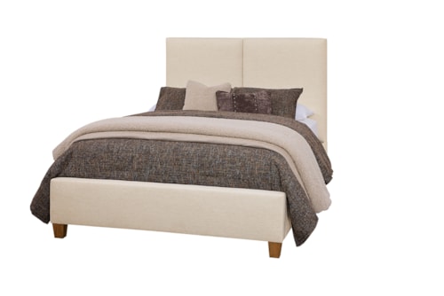 Transitional Queen Upholstered Bed