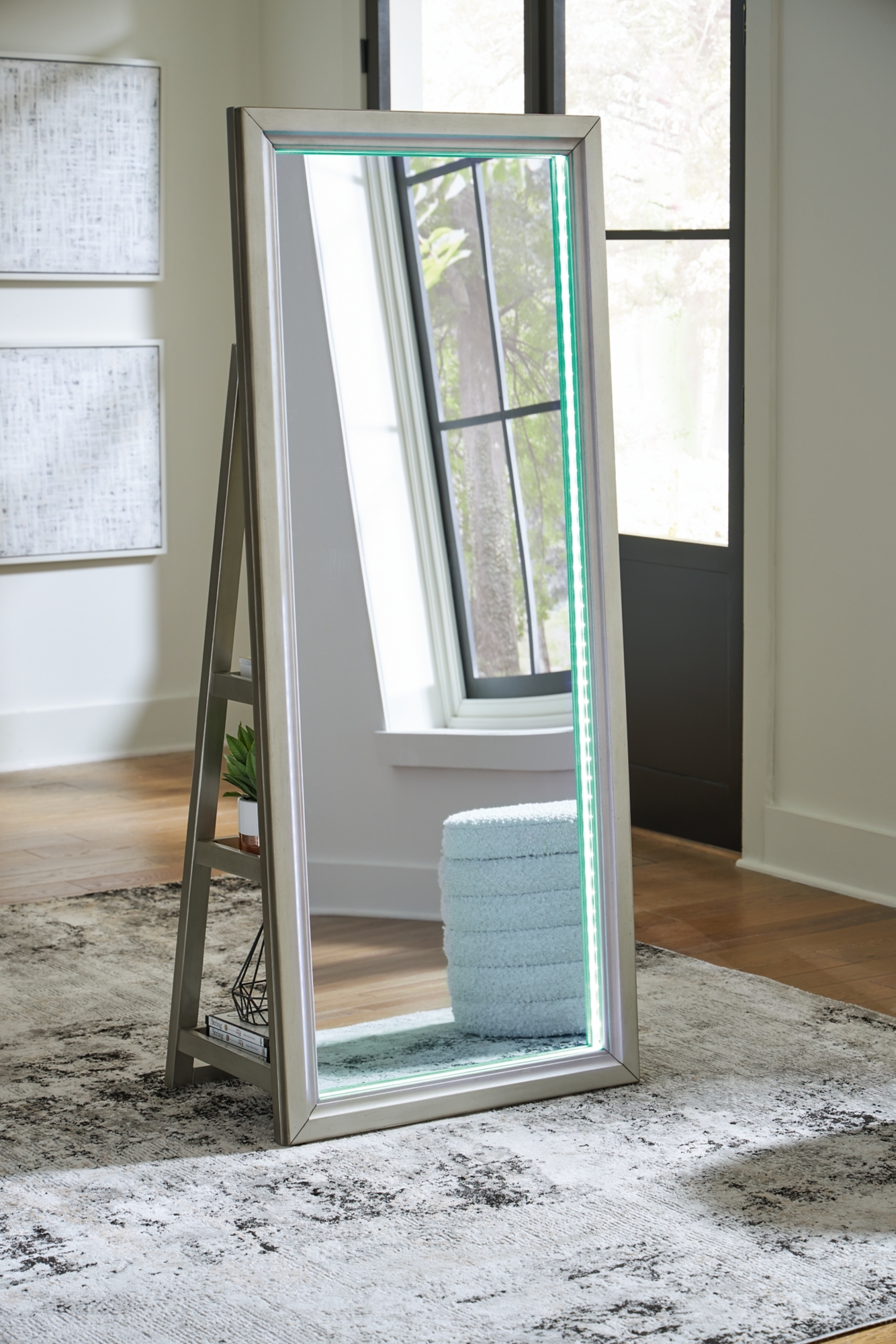 Signature Design by Ashley Evesen Floor Standing Mirror/Storage
