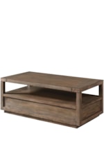 Riverside Furniture Denali Modern Rustic Lift-Top Coffee Table in Toasted Acacia Finish