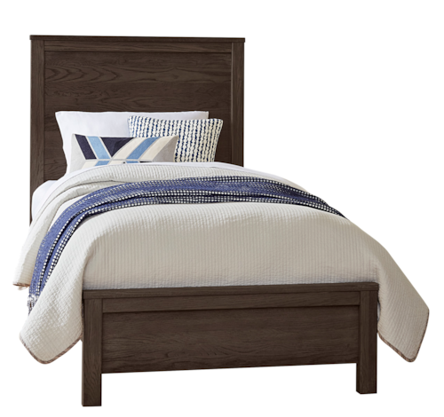 Transitional Twin Panel Bed with Low-Profile Footboard