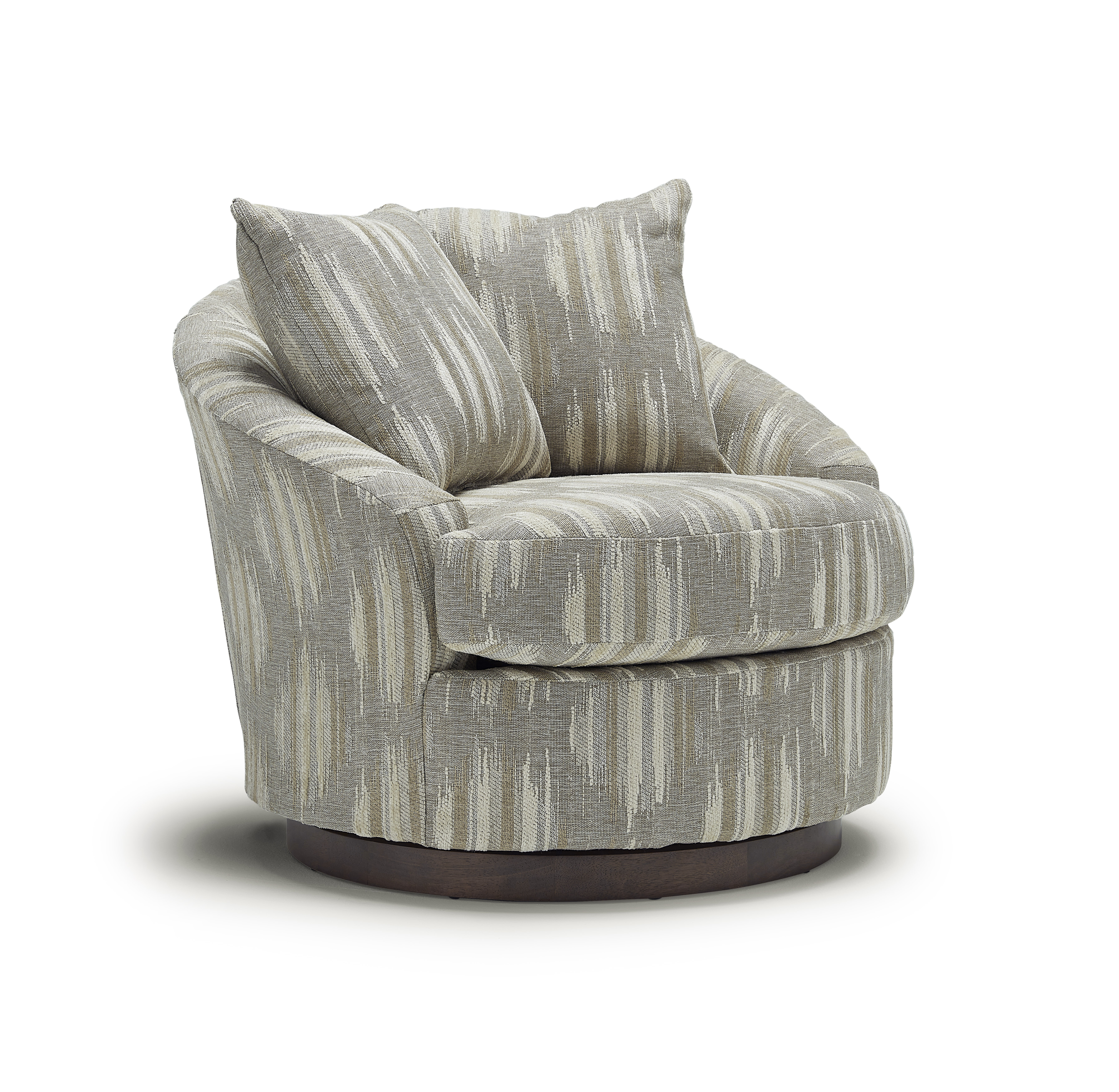 taupe barrel chair