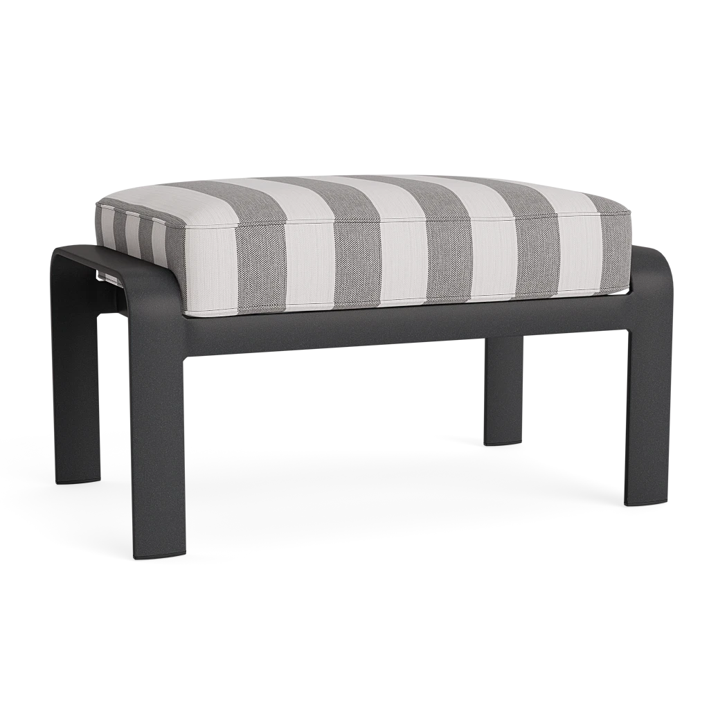 Cushioned Aluminum Chair Ottoman