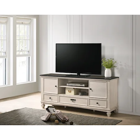 Cottage Style Two-Toned TV Stand