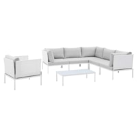 Outdoor 7-Piece Aluminum Sectional Sofa Set