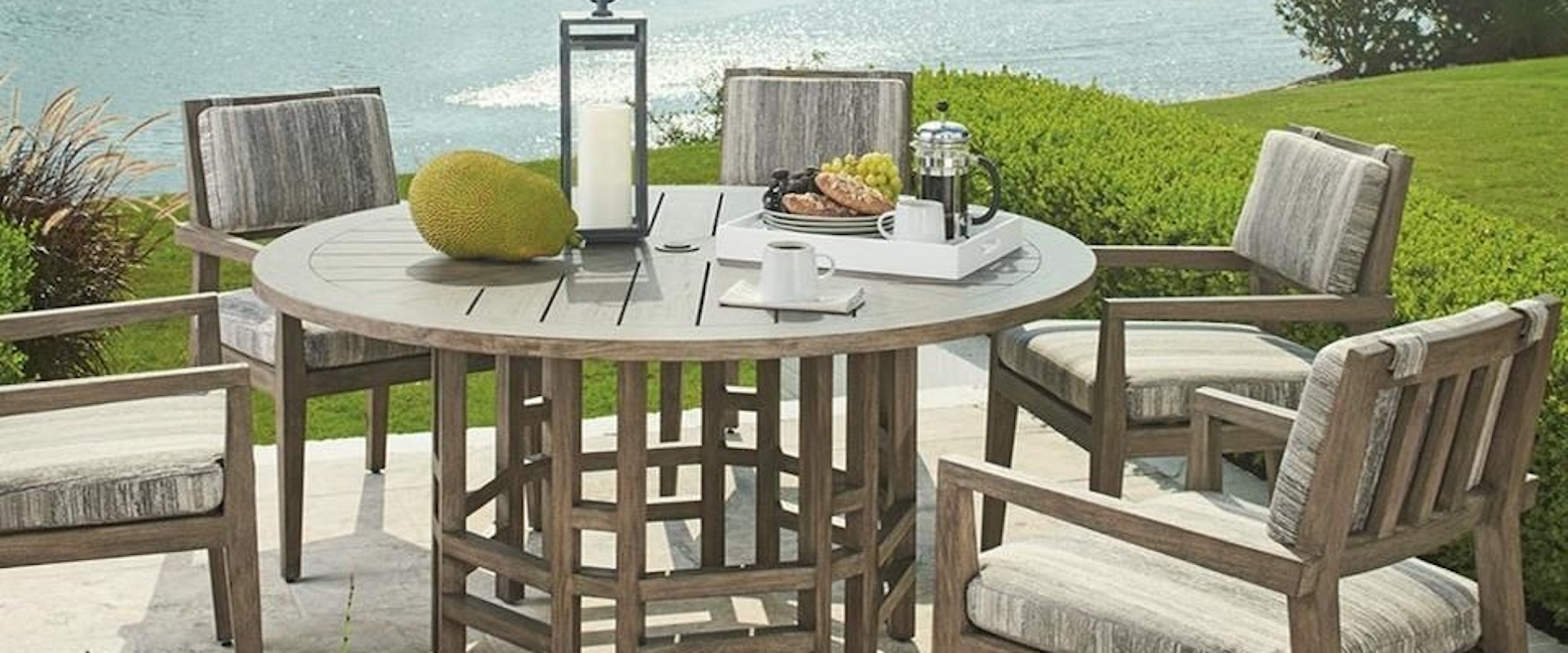 6-Piece Solid Teak Outdoor Dining Set