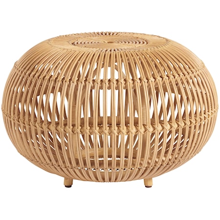 Coastal Small Rattan Scatter Table