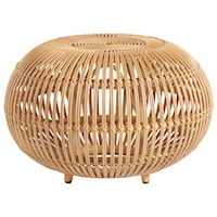 Coastal Small Rattan Scatter Table