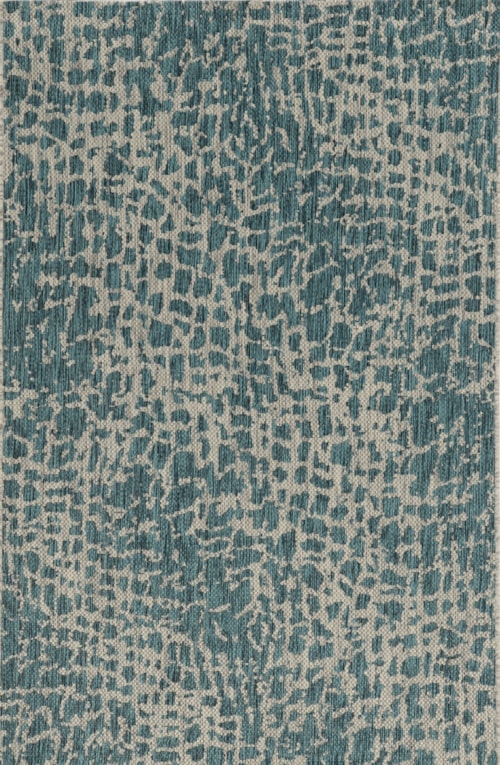 5'3" x 7'7" Teal Safari Rug