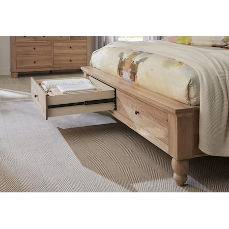 King Storage Panel Bed