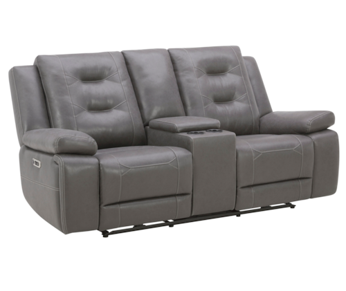 Casual Power Reclining Console Loveseat with USB/USB-C Ports