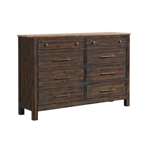 Rustic 8-Drawer Dresser