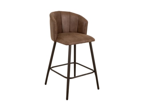 Contemporary 30" Upholstered Bar Stool with Metal Frame