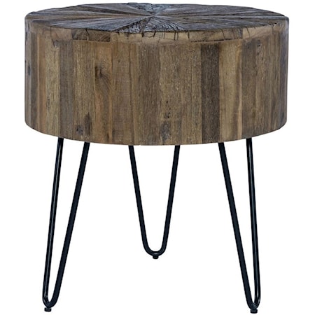 Contemporary Accent End Table with Hairpin Legs