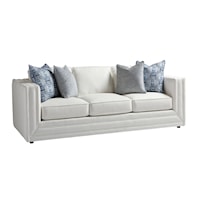 Mercer Sofa with Thick Track Arms and Mitered Double Welt Border