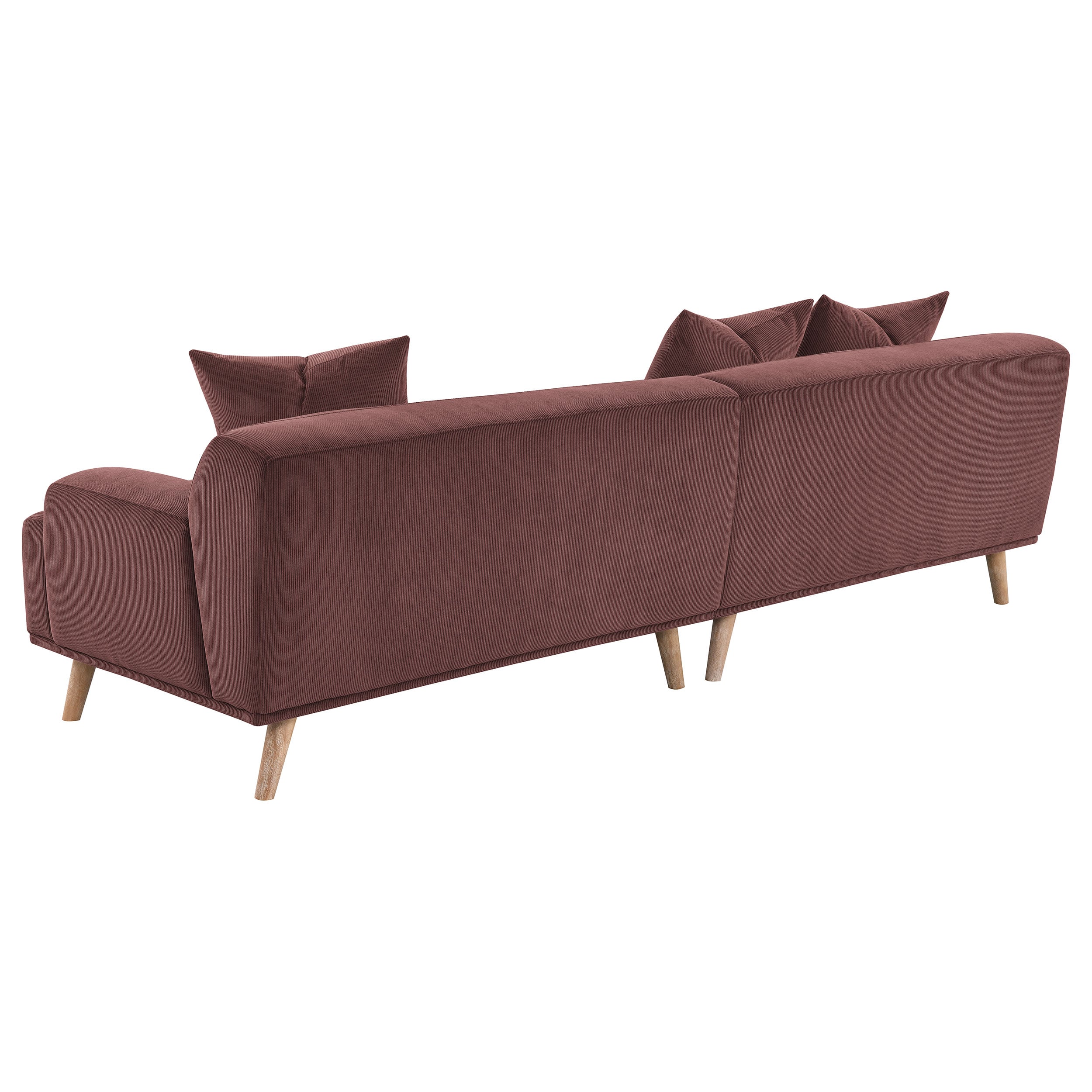 Coaster Elizabeth Elizabeth Corduroy XL Sofa Wine Red