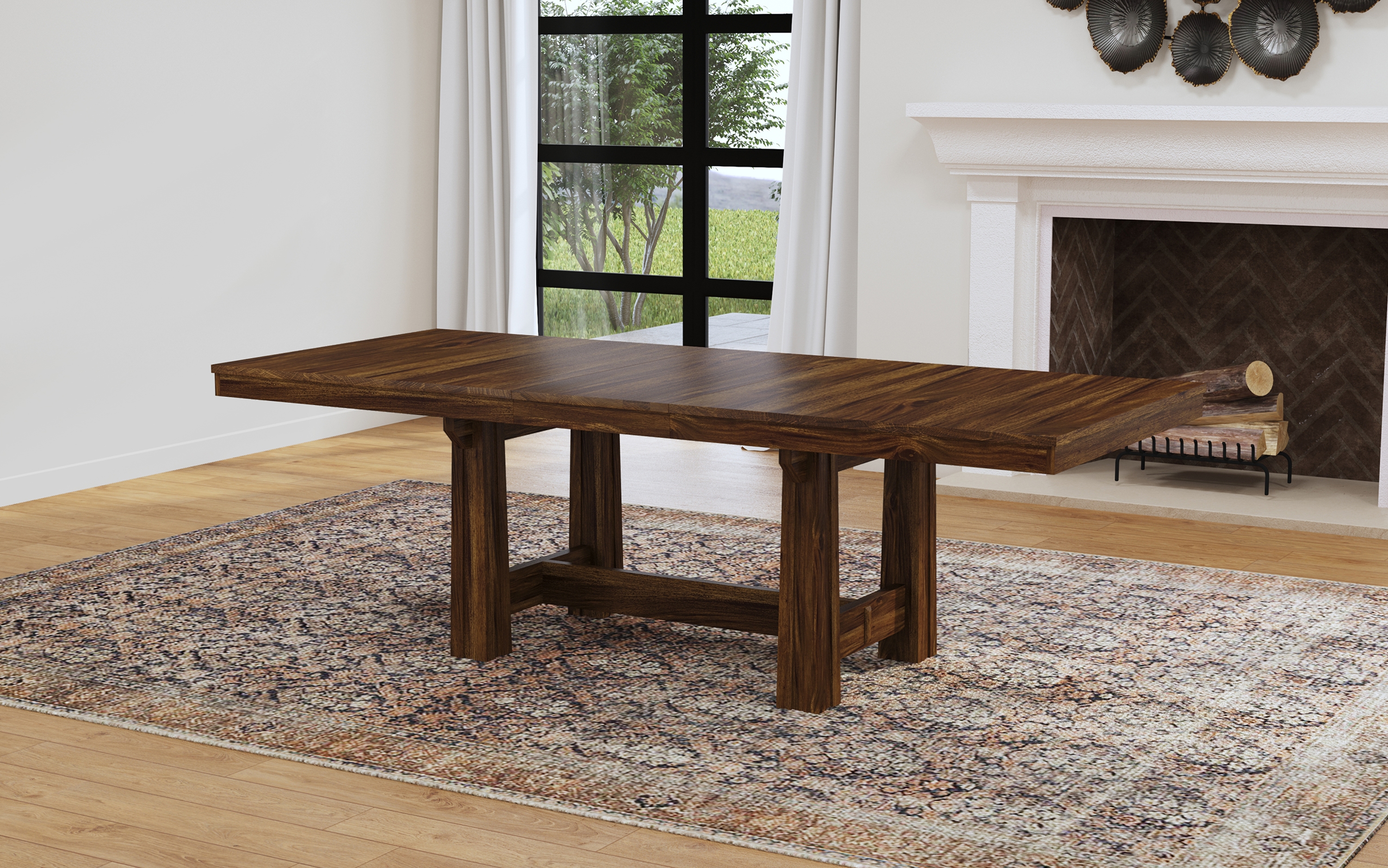 Rectangular Trestle Table