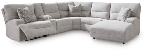 6-Piece Power Reclining Sectional With Chaise
