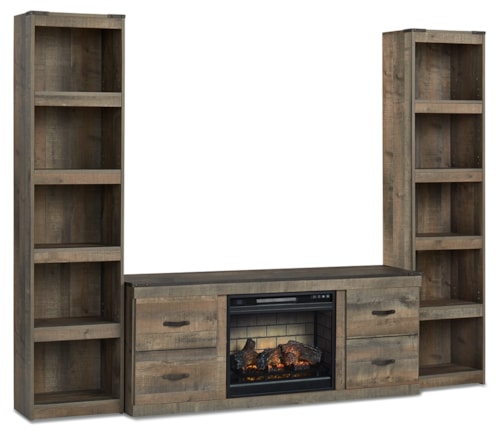 3-Piece Entertainment Center With Electric Fireplace