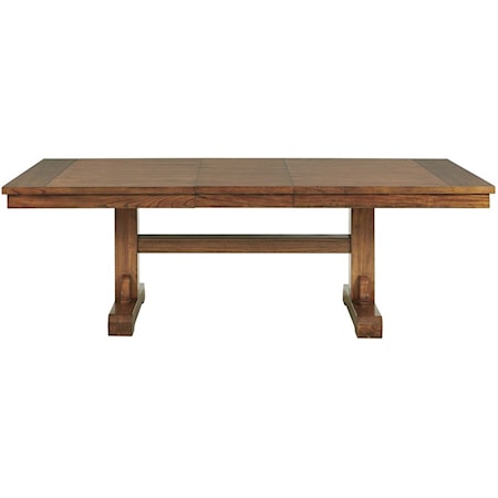 Casual Dining Table with Trestle Base