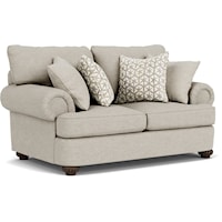 Traditional Loveseat with Rolled Arms