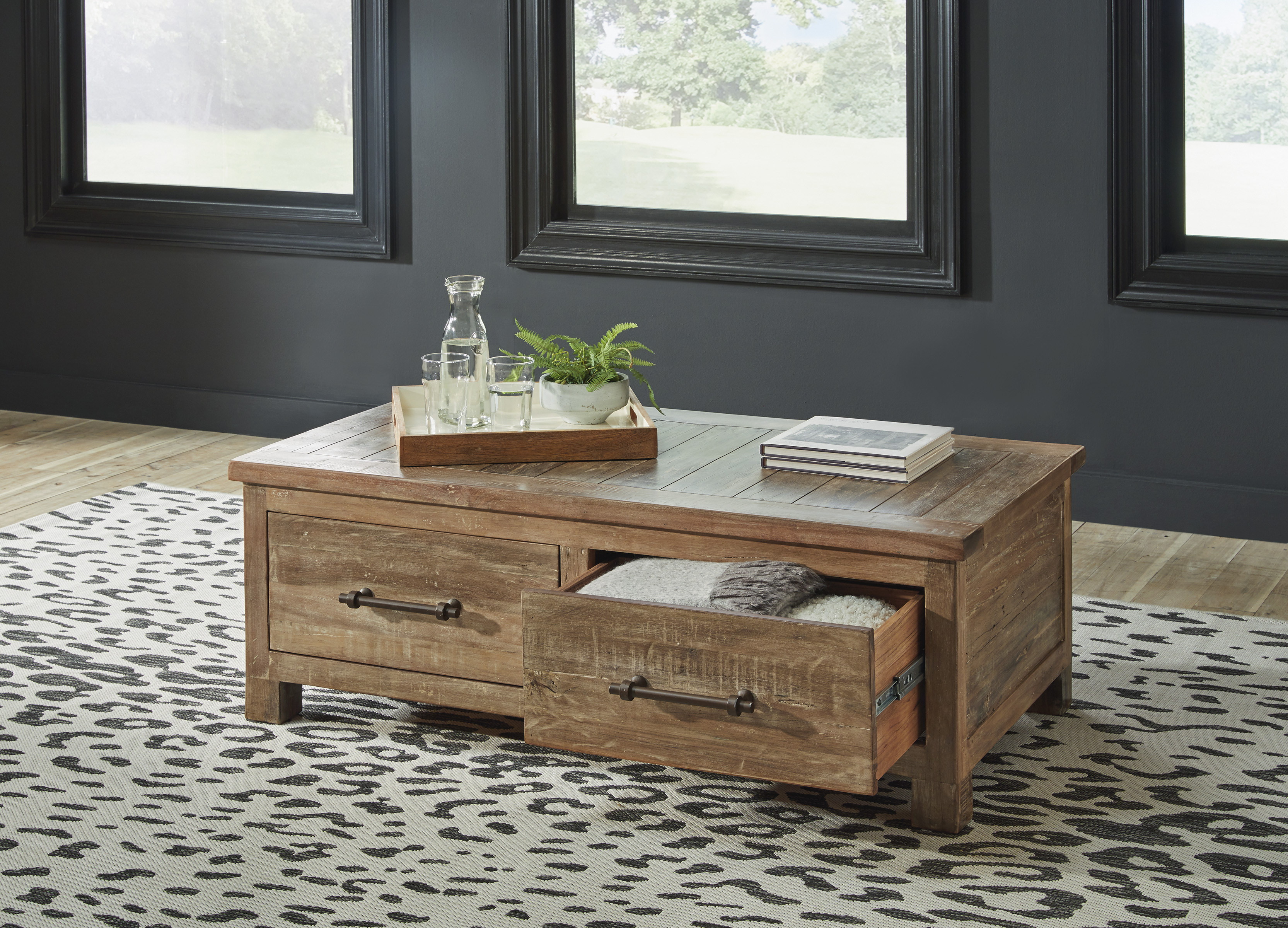 Signature Design by Ashley Randale T99820 Reclaimed Wood Coffee Table