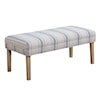 Accentrics Home Accent Seating Striped Upholstered Bench