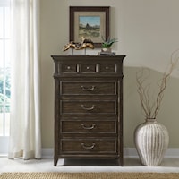 Traditional 5-Drawer Bedroom Chest with Felt-Lined Drawer