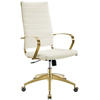 Gold Stainless Steel Highback Office Chair