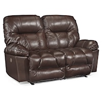 Casual Space Saver Reclining Loveseat