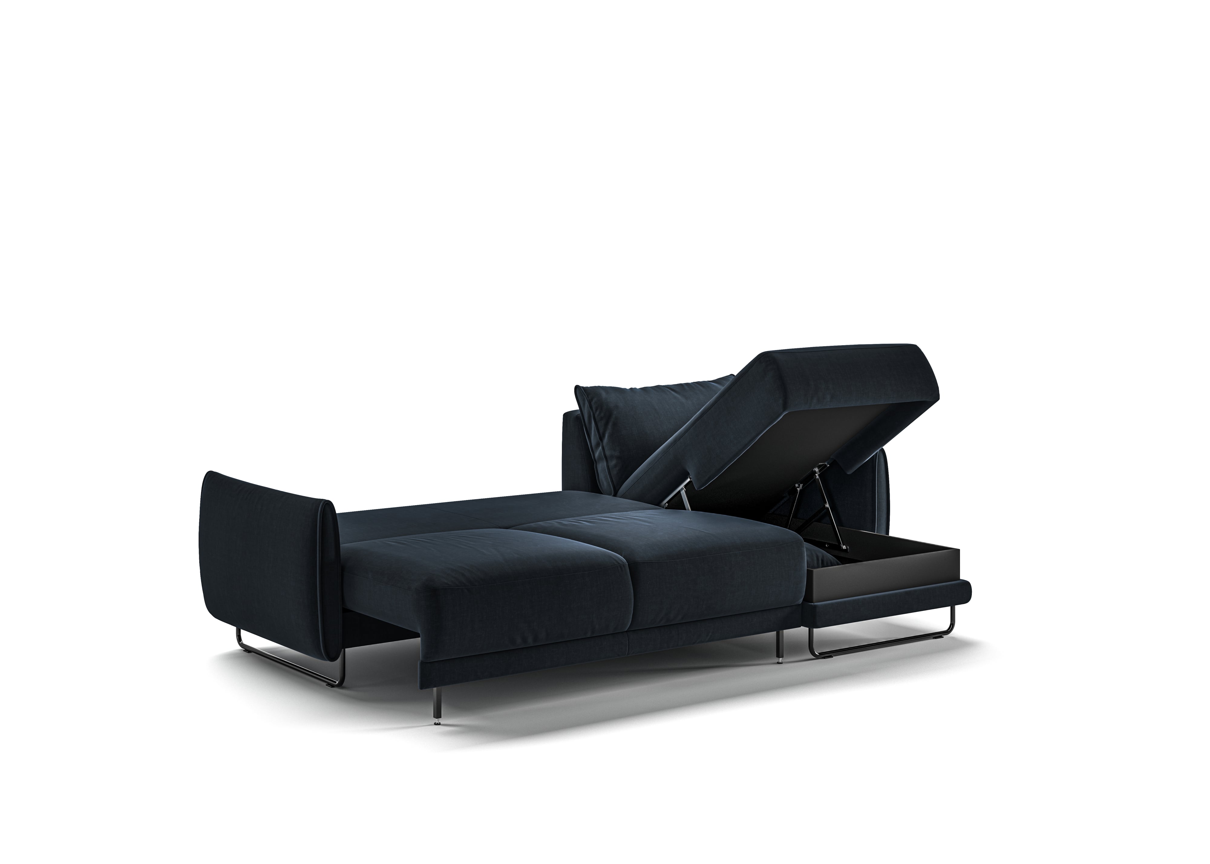 Luonto Dolphin Full XL Chaise Sectional with Sleeper