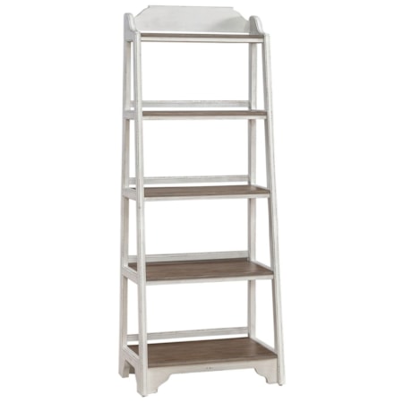5-Shelf Leaning Pier Bookcase