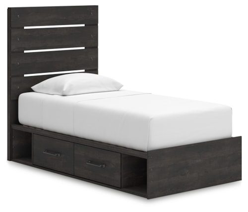 Twin Panel Storage Bed